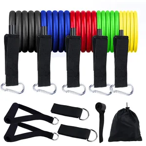 11-piece set of tension rope fitness elastic belt chest muscle open back training strength elastic rope