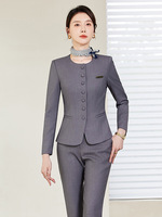 Ensemble de tailleur formel élégant pour femmes professionnelles haut de gamme, nouvelle collection printemps/été, idéal pour les ventes, les bureaux, les bijouteries et les réceptions.