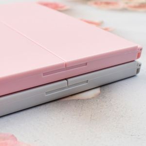 High Quality ABS Plastic Tri-fold <b>Makeup</b> Mirror Private Label Portable Travel Foldable <b>Vanity</b> Mirror With Stand - Product Image 5