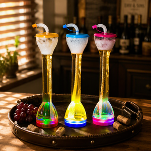 Gobelet lumineux LED pour Daiquiri 24oz 700ml en plastique avec couvercle, personnalisable, vente en gros - Product Image 5