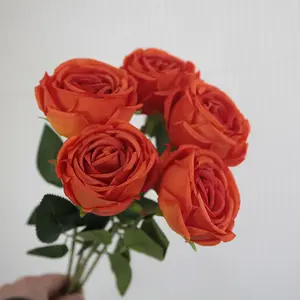 Artificial Flowers Factory Wholesale Hot Sale Cheap Price High Quality Real Touch 1 Head Imperial Concubine Silk Rose