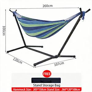 <span class=keywords><strong>Hamaca</strong></span> de Camping Doble Get-fit para 2 Personas, <span class=keywords><strong>Hamaca</strong></span> de Tela Doble para Viajes al Aire Libre, Playa, Picnic, Deportes, Gimnasio, Cama - Product Image 3