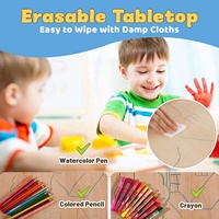 Ensemble de chaises de table d'étude de style château moderne et créatif Ensemble de tables et de chaises pour enfants en plastique et bois naturel pour enfants Chambre à coucher écoles