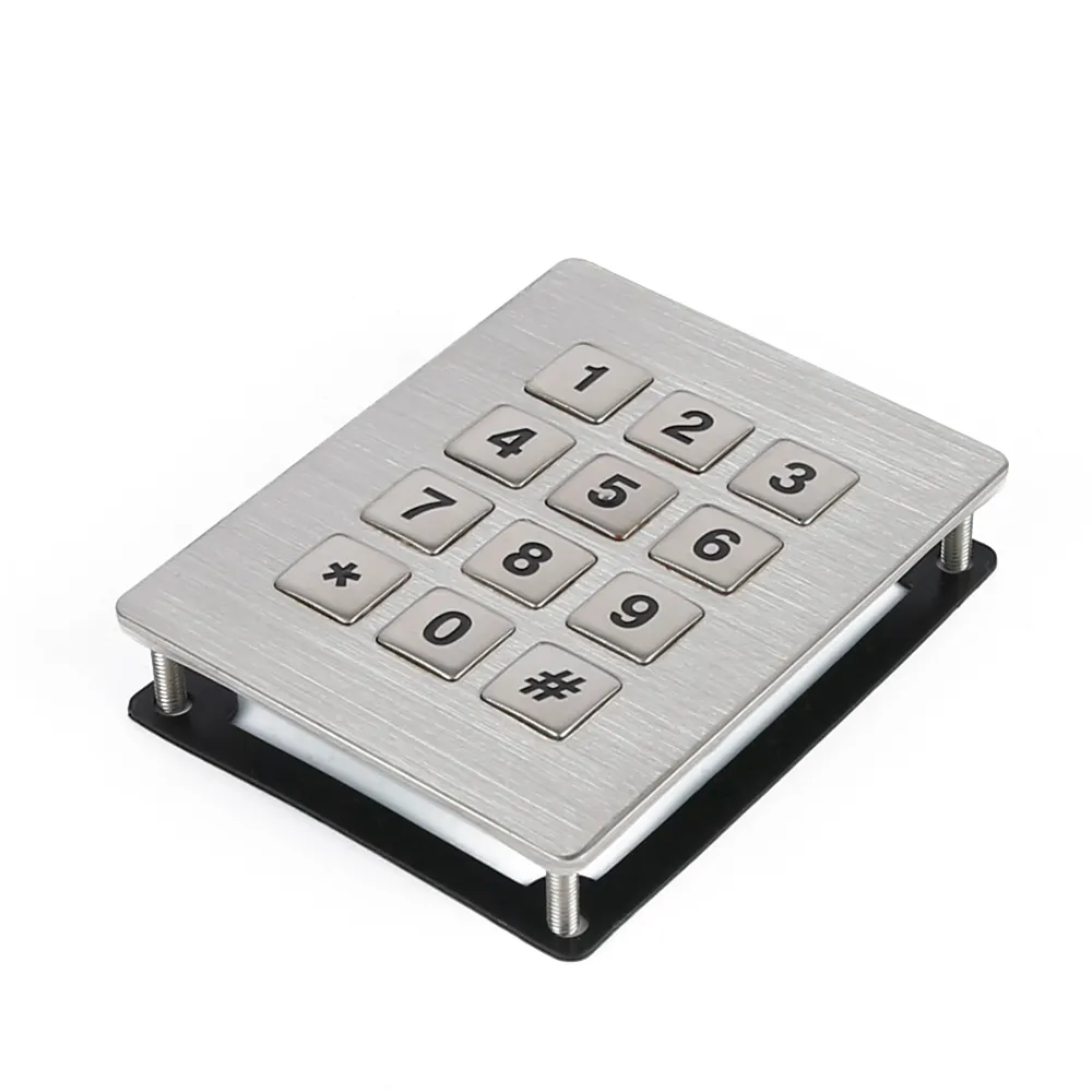 3x4 숫자 스테인리스 키보드 금속 돔 전화 입장 체계 키패드