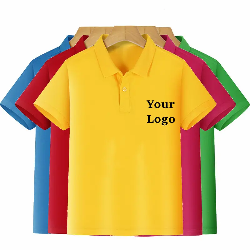Groothandel Aangepaste Zomer Ademend Student Kids School Uniform Shirts