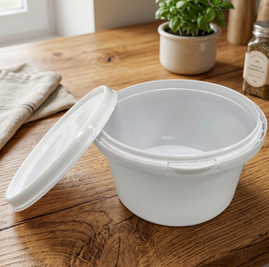 HACAMY Eco-Friendly Disposable PP Plastic Food <b>Storage</b> Containers with Lids Stackable Round Plastic <b>Boxes</b> for <b>Kitchen</b> and Restau - Product Image 3