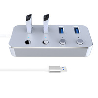 Hub USB de alta velocidad súper rápido 4 puertos hub USB Cable adaptador USB 3,0 Hub para ordenador portátil PC