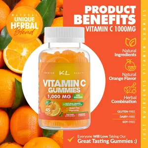 OEM ODM Vitamin lembut permen pendorong kekebalan tubuh seng pasokan makanan suplemen Vitamin C Gummies