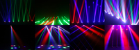 Großhandel 8x5W Mini Spider Beam Moving Head Bühnenlicht RGBW LED für Tanzclubs DMX Weiß UV Grün Rot Laser Beam Projektor