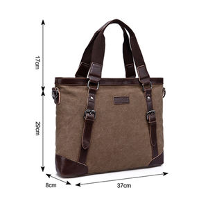 中国供应商笔记本电脑手提包批发阿里巴巴手提包帆布公文包包男士简约商务包 - Product Image 3