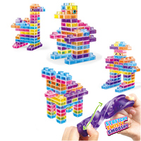 40 Piezas de Bloques de Gel TPE Suaves y Elásticos, Juguetes Sensoriales Apilables, Bloques de Construcción Educativos para Bebés