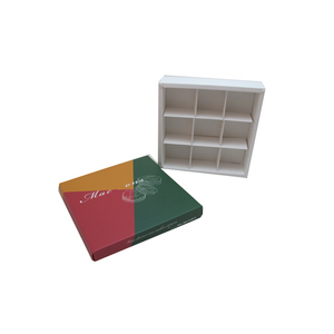 Wholesale luxury chocolate bonbon gift box custom logo printing dragee paper packaging boxes with dividers