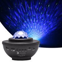 Aurora Style Moderne Ciel Étoilé LED Veilleuse Rotative Projecteur Lampe Télécommande Élégant ABS Matériel Noir pour Chambre