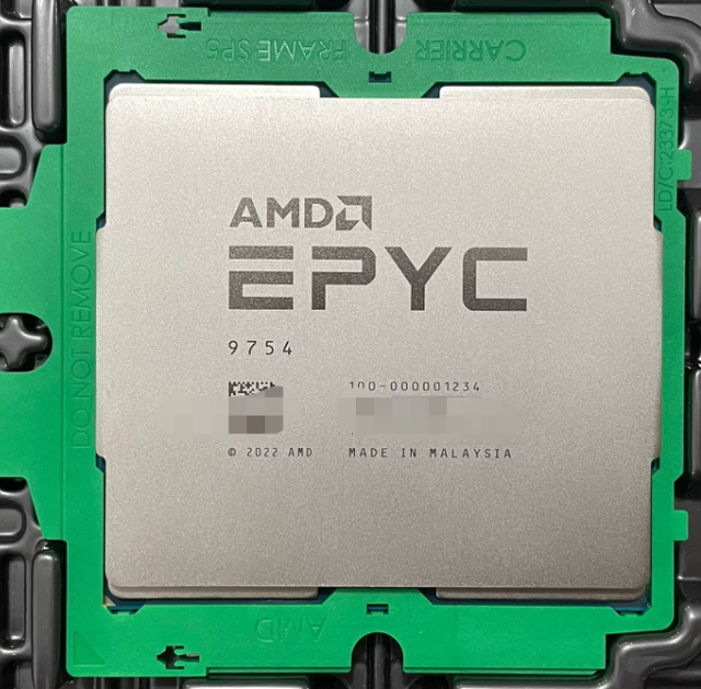 EPYC 9754 128 Cores 256 Threads SP5 CPU 360W 5nm for Enterprise Servers