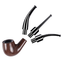 Embout de pipe coudé de 9 mm en acrylique pour la réparation de pipes à tabac, outils et accessoires de bricolage