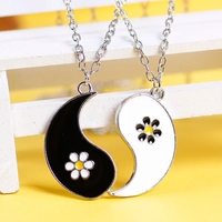 Bijoux de mode Tai Chi Gossip Choker meilleur ami rétro amant pendentif BFF charme bijoux accessoires hommes et femmes colliers