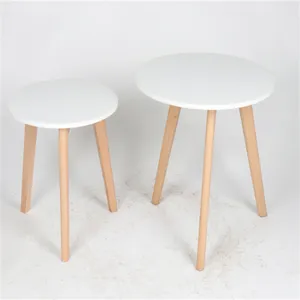 Supplier wholesale Best sale wooden round coffee end Tables Tea Small Wood Tables Accent Coffee Table