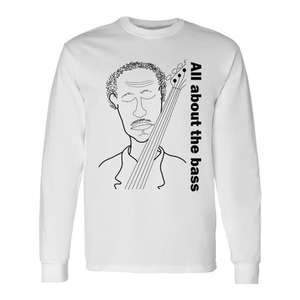 Tout sur le T-shirt à manches longues pour guitare basse à 4 cordes All About The Bass - Product Image 1