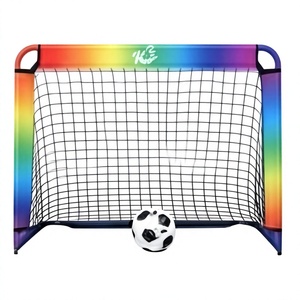 KLTW INT'L Portería de Fútbol Portátil de Plástico para Niños, Red de Entrenamiento, Objetivo de Práctica, Fácil Montaje para Niños Pequeños, Juego al Aire Libre - Product Image 1