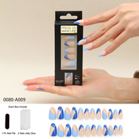 Tendance chaude 30 pièces/ensemble facile à appliquer des ongles autocollants presse de luxe de haute qualité sur les ongles de longueur naturelle populaires