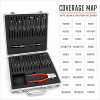 Lot de 32 outils de serrurier professionnels Lishi en acier inoxydable avec pince à découper les clés incluse