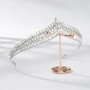 Luxus Prinzessin Diademe Krone Hochzeit und Haarschmuck Diademe und Kronen für Frauen