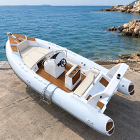 Bateau pneumatique de type tender RIB-600B homologué CE, coque en fibre de verre, bateau pneumatique marin