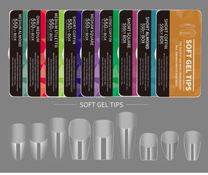 Puntas de <span class=keywords><strong>Uñas</strong></span> <span class=keywords><strong>Acrílicas</strong></span> Cuadradas Rectas, <span class=keywords><strong>Uñas</strong></span> Postizas de Cobertura Completa para Salón o Arte de <span class=keywords><strong>Uñas</strong></span> DIY - Product Image 2