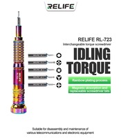 RELIFE RL-723 Jeu de tournevis à couple interchangeable 5 en 1 Super dur Adsorption magnétique pour les outils de réparation de téléphones mobiles