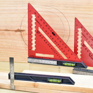 Alüminyum alaşımlı metrik ahşap 45 derece üçgen kare yüksek hassasiyetli çok fonksiyonlu marangoz pozisyon üçgen kare cetvel - Product Image 3