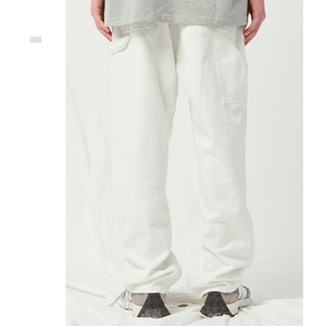 Pantalon <span class=keywords><strong>Cargo</strong></span> droit ample de <span class=keywords><strong>grande</strong></span> <span class=keywords><strong>taille</strong></span>, Style japonais et intelligent, décontracté, lavé, 2023 coton, blanc, Jeans de base pour hommes, printemps 100% - Product Image 5