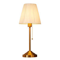 Lampe de table LED en métal à intensité variable, style nordique et américain, pour décoration d'hôtel, lumière chaude, avec cordon de tirage, pour salon et chambre à coucher