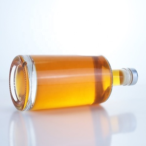 Tequila Redondo Adaptable 500ml 700ml 750ml Del Whisky De La Vodka De La Botella De Cristal Con El Corcho - Product Image 2