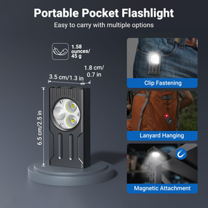 Rechargeable Mini Multifunctional Work <b>Light</b> Portable EDC Clip Magnet for <b>Workshop</b> Camping Hiking Torches Flashlights FX-EDC1 La - Product Image 2