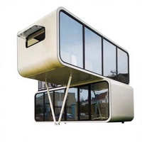 Maison conteneur à panneaux sandwich détachables au design moderne, salon modulaire respirant avec structure métallique, maisons préfabriquées