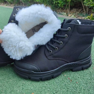 Botas de Invierno Forradas de Piel, con Forro Polar Grueso, Cálidas, Resistentes al Frío, Antideslizantes, Impermeables, Unisex, de Tacón Bajo, para la Nieve - Product Image 1