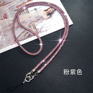 长款珠光钻石手机魅力吊绳带斜跨防丢失长肩手机挂绳适用于所有品牌手机 - Product Image 5