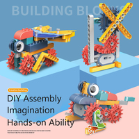 Mainan Edukasi Kreatif Sains Fisika Anak DIY STEM Kit Robot Blok Bangunan Elektrik Set Robot untuk Pembelajaran Anak