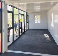 Maison modulaire préfabriquée en acier de luxe moderne de 20 pieds avec mur en verre pliable pour supermarché, centre commercial, hôtel, complexe hôtelier