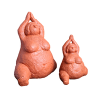 Sculpture de femme corpulente en vente chaude, statue de yoga, figurine de femme corpulente en résine pour cadeaux de maison, souvenirs