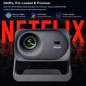 Proyector de Video 4K con Brillo de 1400 CVIA y Sistema Linux, Proyector LCD para Cine <span class=keywords><strong>en</strong></span> Casa, Proyector de Video 4K - Product Image 6