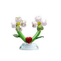 Honneur de Table en cristal décoration de la maison fleur en cristal ornement à collectionner Figurine de tournesol en cristal