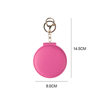 Porte-clés miroir personnalisé avec logo, 12 couleurs, miroir de poche rond pliable, mini miroir portable pour les voyages, cadeau promotionnel