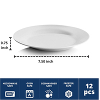 Assiettes plates en céramique blanches pures de 10,5 pouces, grand format, pour hôtel et restaurant, lot économique en gros