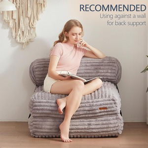 Sofá Modular de Esponja, Forma Cuadrada, Tela de Pana, Sin Marco, Minimalista, Muebles para Sala de Estar, para Adultos, Niños, Mascotas y Bebés - Product Image 5