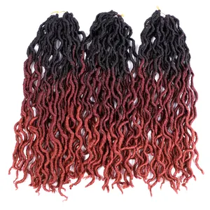 curly synthetic braiding hair extension soft faux butterfly loc gypsy hair big box braid crochet hair jewelry for locs