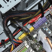 Funda de Cable negra, organizador para escritorio, PC, TV, ordenador, cubierta protectora de Cable, gestión de Cable para el hogar y la Oficina