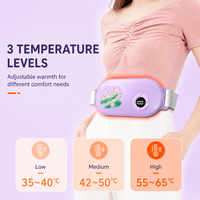 Cinturón de Masaje Térmico de Gran Área con Compresa Caliente para Alivio de Dolores Menstruales y de Cintura con Batería Recargable de 5000mAh