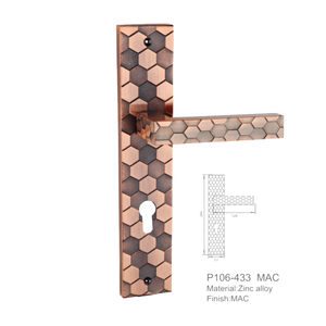 Qualité européenne Simple design italien en laiton cuivre levier intérieur poignées de porte - Product Image 4