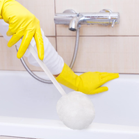 Brosse pour cuvette de baignoire avec cône d'eau Brosse pour outils de nettoyage de salle de bain